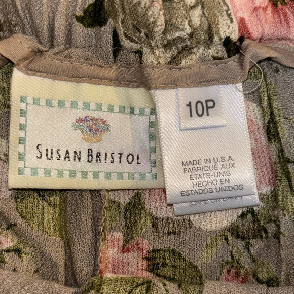 Susan Bristol vintage Floral Skirt-Size 10 petite - Picture 5 of 5